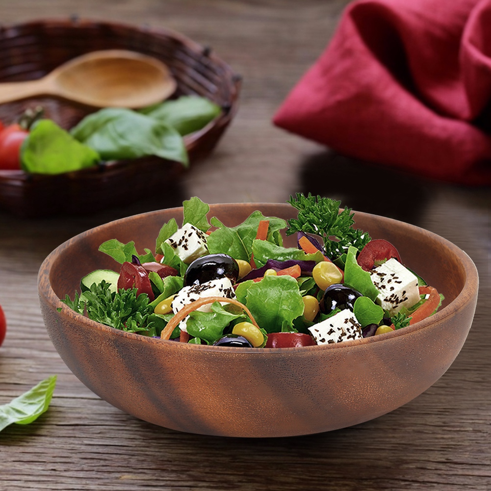 Wood Serving Bowls Wooden Snac - Home Cooking Recipes 评论和价格