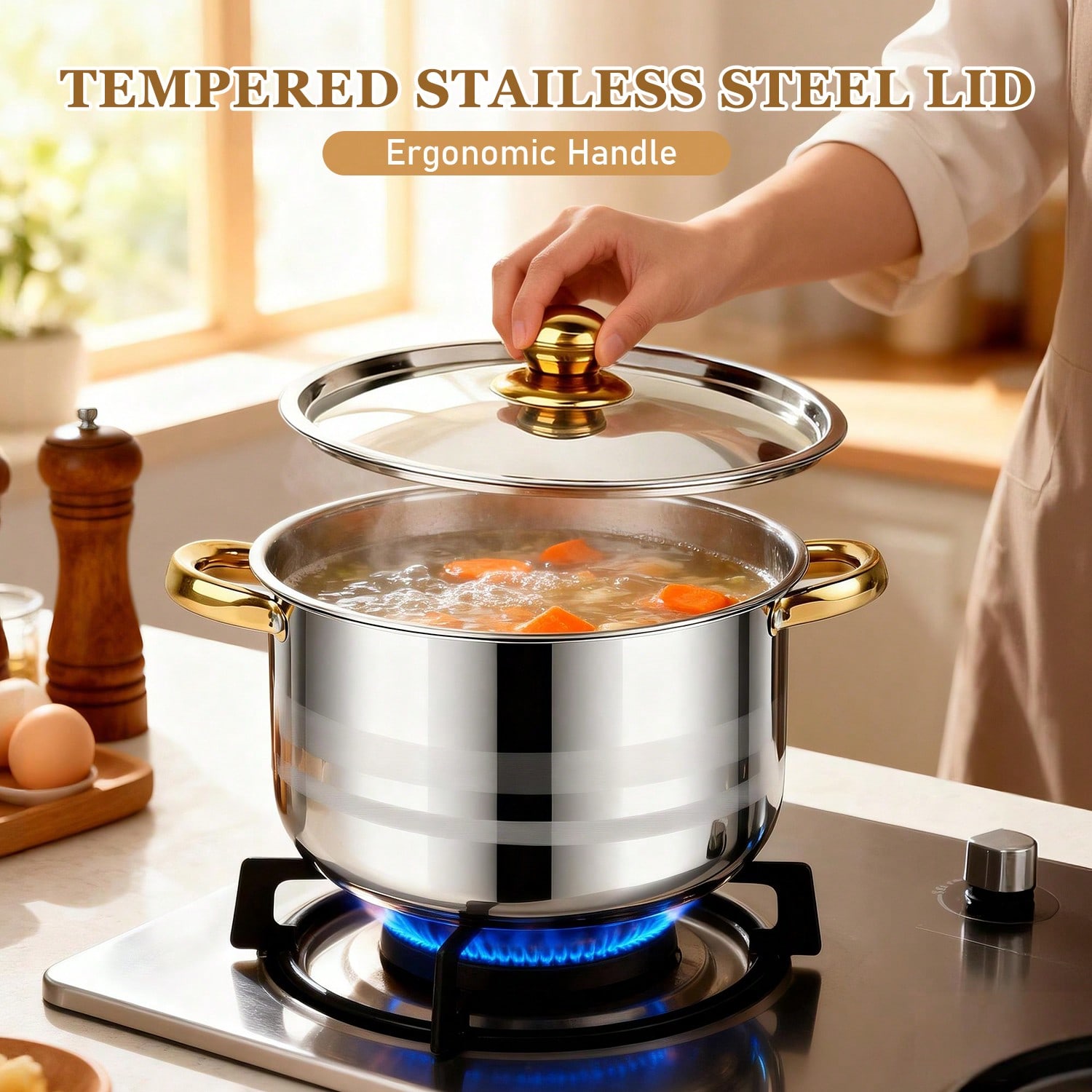 Stainless Steel Pot Set Modern - Home Cooking Cookbook 评论和价格