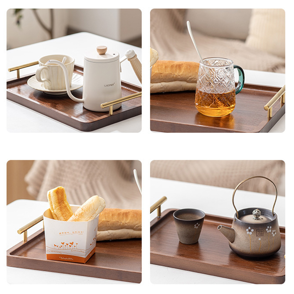 Wooden Serving Tray with Handl - Home Cooking Recipes 评论和价格